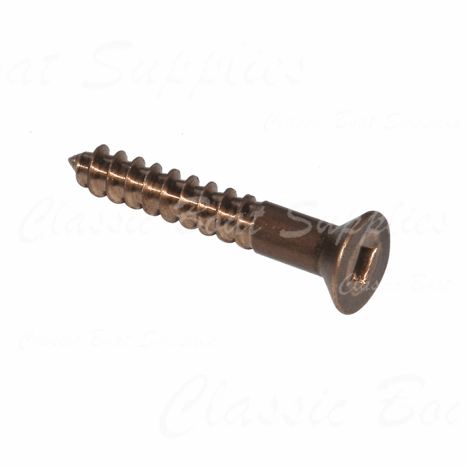 10Gauge Silicon Bronze Boat Screws SquareDrive Head Classic Boat Supplies