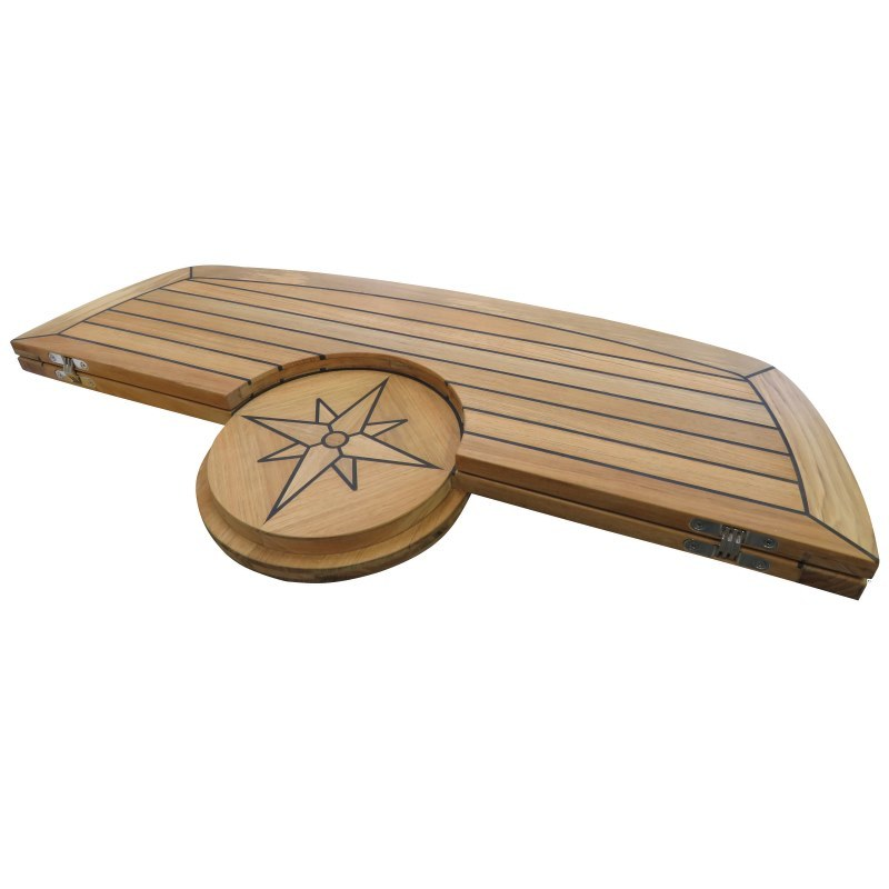 Teak Table - Folding Ellipse (TC642) | Classic Boat Supplies