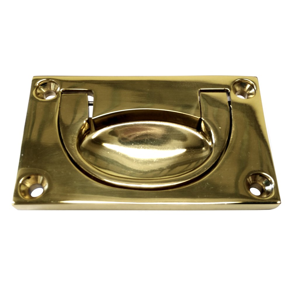 Flush Brass Drawer Handle Classic Boat Supplies Australia