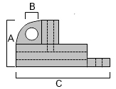 MURRAY bronze track stop MW128 dimensions