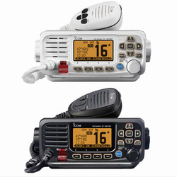 Radio Marine VHF Icom M330GE Avec Récepteur GPS Intégré - Compacte Et Conforme ITU-R M493-14 - Noir