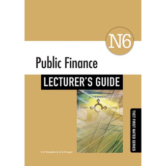 TVET First Public Finance N6 Lecturer's Guide - ISBN 9781430806295