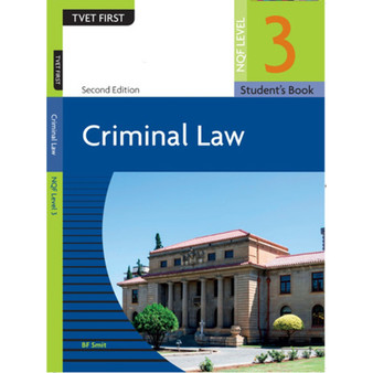 DIGITAL - TVET First Criminal Law NQF Level 3 Student's eBook (Web PDF) - ISBN 9781430807636