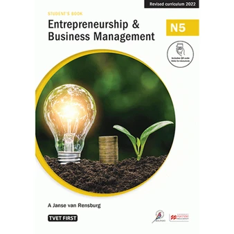 DIGITAL - TVET First Entrepreneurship and Business Management N5 Student's eBook (MEE e-reader) - ISBN 9781430810834