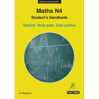 DIGITAL - TVET First Maths N4 Student's Handbook eBook (Web PDF) - ISBN 9781430812227