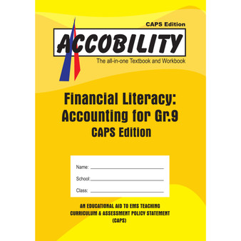 Accobility Financial Literacy: Accounting for Grade 9 - 2nd Year (Yellow) - ISBN 9780992215620