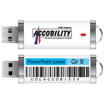 Accobility PowerPoint Lesse Skyfievertonings op USB: Graad 9 - Sonder Afslagjoernale (Blou) - Ref COLACCOBI0034