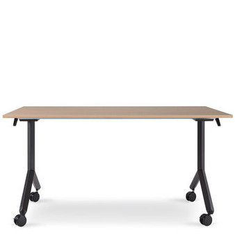 TIPPER Training Table with 16mm Melamine Folding Top and Lockable Castors