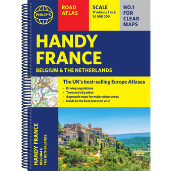 Philip’s Handy Road Atlas France, Belgium and the Netherlands - ISBN 9781849077040