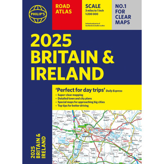 2025 Philip’s Road Atlas Britain and Ireland (Paperback) - ISBN 9781849076678