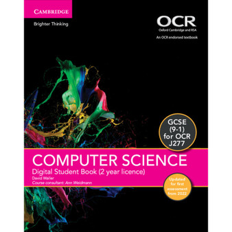 DIGITAL - GCSE Computer Science for OCR Digital Student Book (2 Years) Updated Edition - ISBN 9781108812559