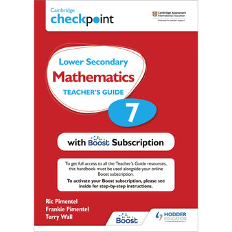 Hodder Checkpoint Lower Secondary Stage 7 Mathematics Teacher's Guide with Boost Subscription - ISBN 9781398300729