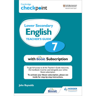 Hodder Checkpoint Lower Secondary English Stage 7 Teacher's Guide with Boost Subscription - ISBN 9781398300668