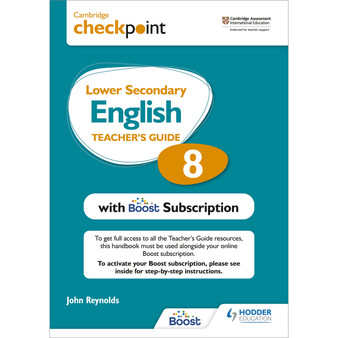Hodder Checkpoint Lower Secondary English Stage 8 Teacher's Guide with Boost Subscription - ISBN 9781398300675