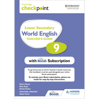 Hodder Checkpoint Lower Secondary World English Stage 9 Teacher's Guide with Boost Subscription - ISBN 9781398307711
