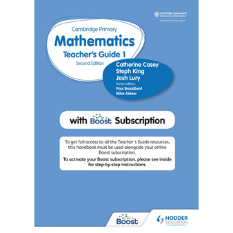 Hodder Cambridge Primary Mathematics Stage 1 Teacher's Guide with Boost Subscription - ISBN 9781398300781