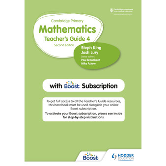 Hodder Cambridge Primary Mathematics Stage 4 Teacher's Guide with Boost Subscription - ISBN 9781398300811