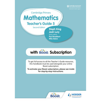 Hodder Cambridge Primary Mathematics Stage 5 Teacher's Guide with Boost Subscription - ISBN 9781398300828