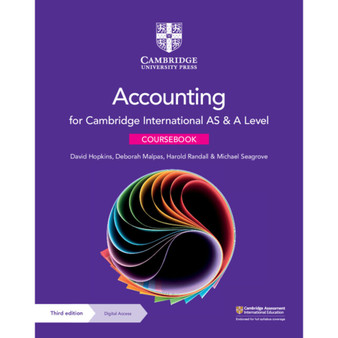 Cambridge AS & A Level Accounting Coursebook with Digital Access (2 Years) - ISBN 9781108902922