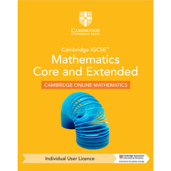DIGITAL - Cambridge IGCSE™ Mathematics Core and Extended Cambridge Online Mathematics Course - Individual User Licence (1 Year Access) - ISBN 9781009297929