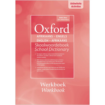 Oxford Afrikaans-English School Dictionary Workbook - ISBN 9780190721510 Oxford Afrikaans-English School Dictionary Workbook - ISBN 9780190721510