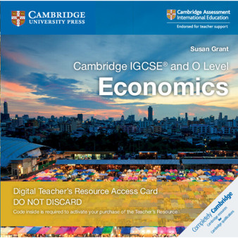 DIGITAL - Cambridge IGCSE® and O Level Economics Digital Teacher's Resource Access Card 2 Ed - ISBN 9781108464215
