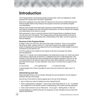 Collins International Primary English - International Primary English Progress Book Teacher Pack: Stage 1: (First edition) - ISBN 9780008652432