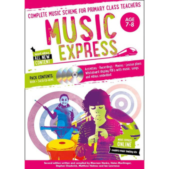 Music Express - Music Express: Age 7-8 (Book + 3CDs + DVD-ROM): Complete music scheme for primary class teachers (New edition) - ISBN 9781472900197