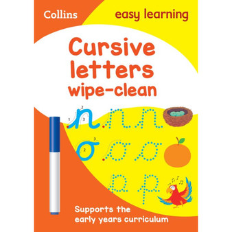 Collins Easy Learning Preschool - Cursive Letters Age 3-5 Wipe Clean Activity Book: Ideal for home learning - ISBN 9780008335830