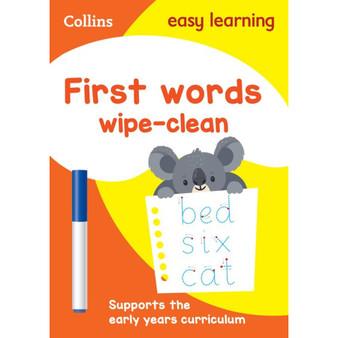 Collins Easy Learning Preschool - First Words Age 3-5 Wipe Clean Activity Book: Ideal for home learning - ISBN 9780008212933