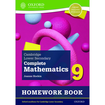 Oxford Cambridge Lower Secondary Complete Mathematics 9 Homework Book - Pack of 15 (2nd edition) - ISBN 9781382018982