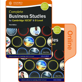 Oxford Complete Business Studies for Cambridge IGCSE and O Level Print and Online Student Book Pack (3rd edition) - ISBN 9780198427780