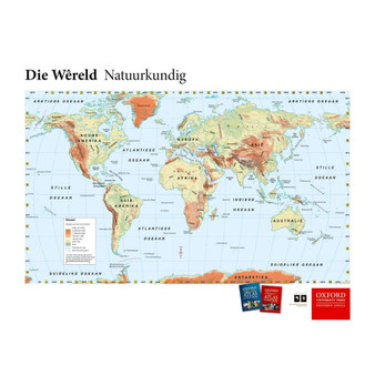 Oxford Muurkaart: Wereld Fisies - ISBN 9780190407117