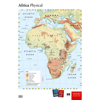 Oxford Wall Map: Africa Physical - ISBN 9780199074365