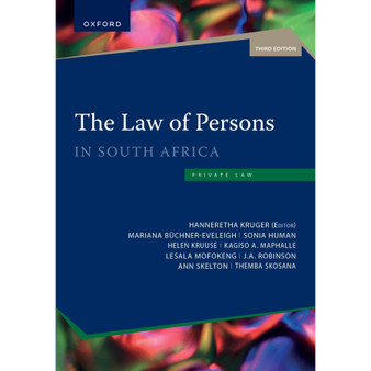 DIGITAL - The Law of Persons in South African (3rd edition) - ISBN 9780190744915