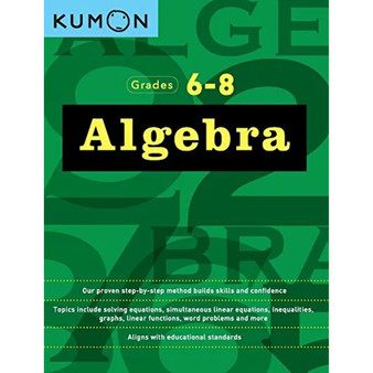 Kumon Algebra Grades 6-8 - ISBN 9781941082584