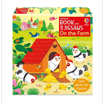 Usborne Book and 3 Jigsaws: On the Farm - ISBN 9781805073802