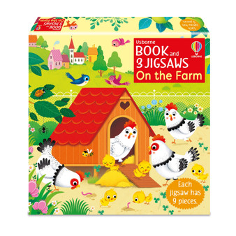 Usborne Book and 3 Jigsaws: On the Farm - ISBN 9781805073802