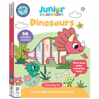 (New Sept) Jr Kaleidoscope Colouring Kit Dinosaurs - ISBN 9781488966514