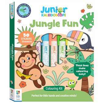 (New Sept) Jr Kaleidoscope Colouring Kit Jungle - ISBN 9781488966538