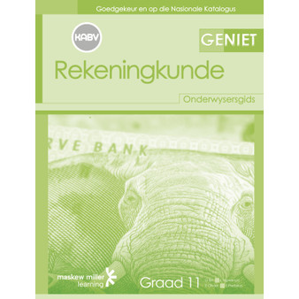 Geniet Rekeningkunde Graad 11 Onderwysersgids - ISBN 9780796237033