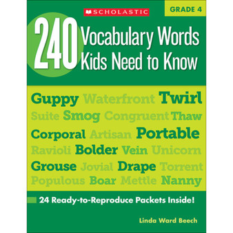 240 Vocabulary Words Kids Need to Know: Grade 4 - ISBN 9780545468640