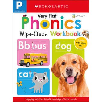 Wipe Clean Workbooks - Pre-K: Very First Phonics - ISBN 9781338161502