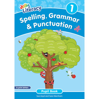 Jolly Literacy: Spelling, Grammar & Punctuation Pupil Book 1: In Print Letters (British English edition) - ISBN 9781835821954
