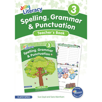 Jolly Literacy: Spelling, Grammar and Punctuation, Teacher's Book 3: In Print Letters (British English edition) - ISBN 9781835822159