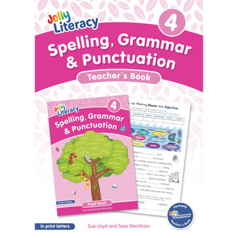 Jolly Literacy: Spelling, Grammar and Punctuation, Teacher's Book 4: In Print Letters (British English edition) - ISBN 9781835822166