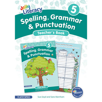 Jolly Literacy: Spelling, Grammar and Punctuation, Teacher's Book 5: In Print Letters (British English edition) - ISBN 9781835822173