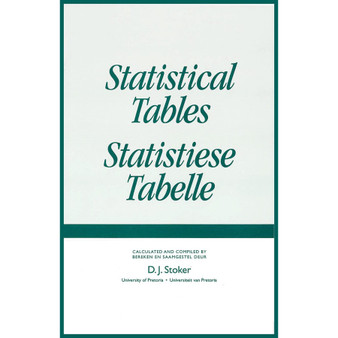 Statistical Tables / Statistiese Tabelle - ISBN 9780627025426