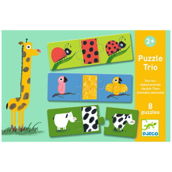 Djeco Naked Animals - Trio Puzzle - EAN 3070900081864