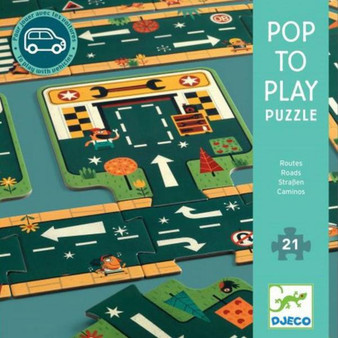Djeco Roads Puzzle - 21 pcs - EAN 3070900071629